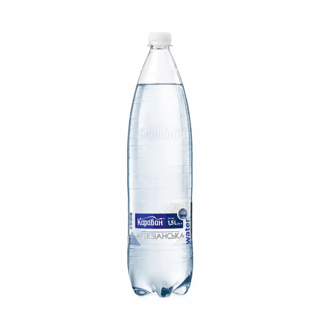 Вода б/а газ КАРАВАН 1,5л Артезіанська 1уп/6шт