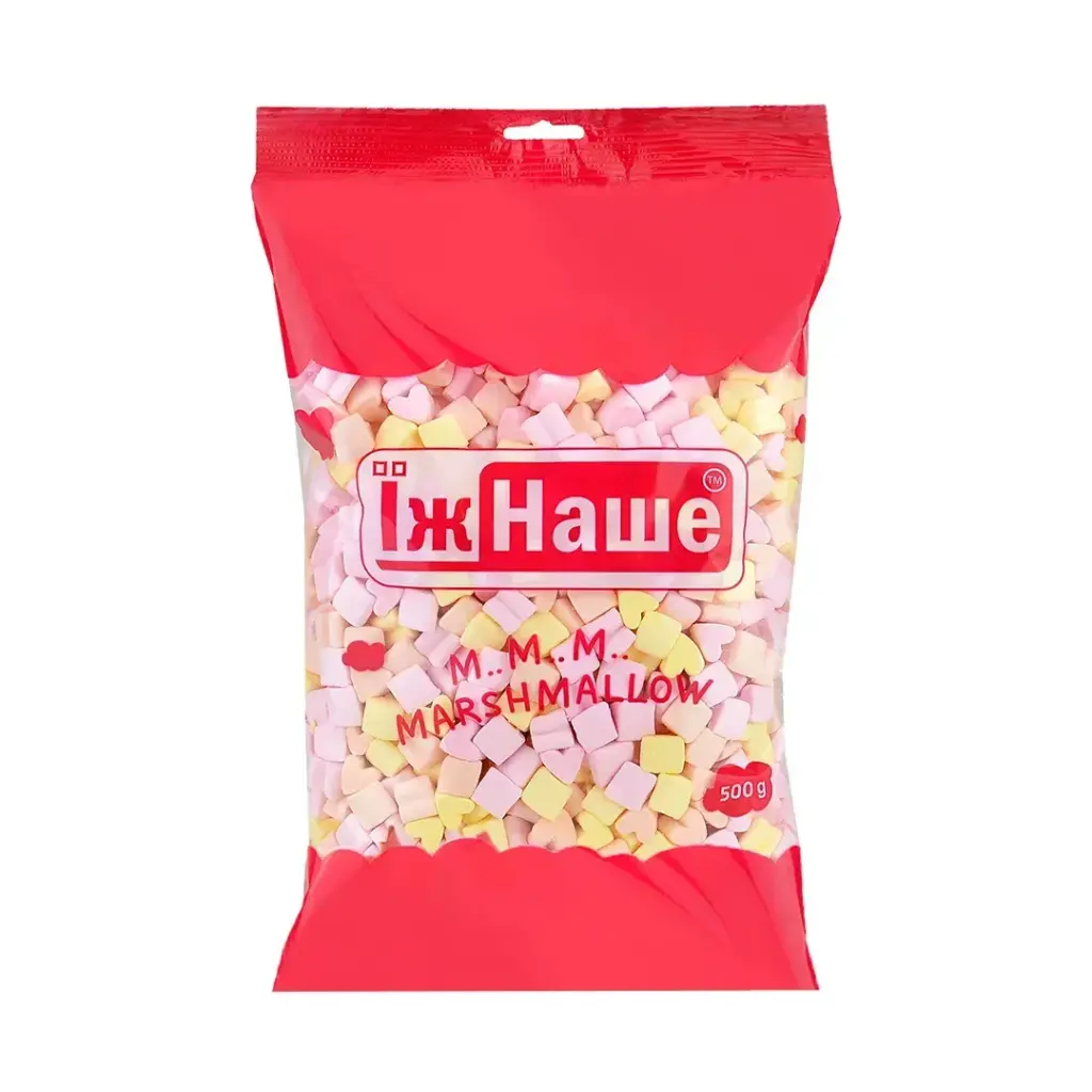 Маршмеллоу "Mini Snowy Mallows" з ароматом пломбіру кольорови 500г
