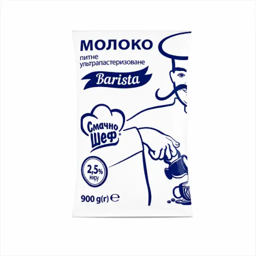 [SKU007] Молоко ультрапастеризоване Смачно Шеф 2.5% 900г 15шт