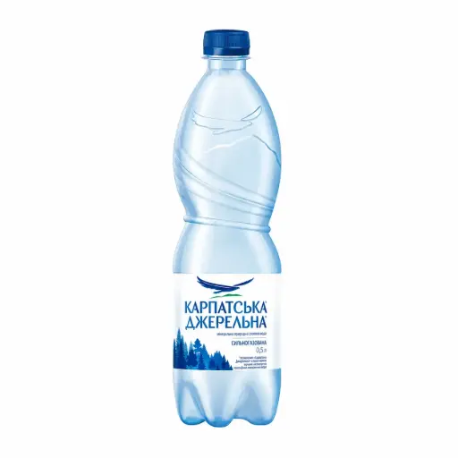 [SKU029] Вода б/а газована Карпатська джерельна 0,5л PET 12шт