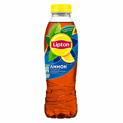 [SKU040] Чай холодний Lipton чорний з лимоном 0,5л PET 12шт